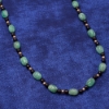 Emerald & Black Oynx, Gold Bead Necklace