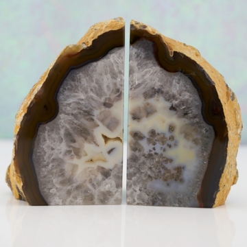 Show details for Brazilian Natural Agate Geode Bookends Brazilian Geode Bookends ST1256160