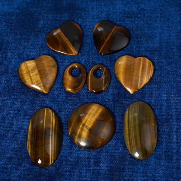 9pc Tiger's-Eye Quartz Cab Set G1218143P