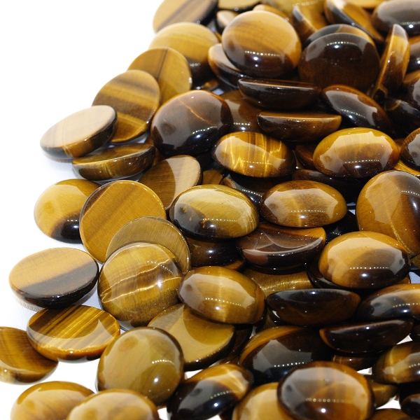 Picture of 20mm Round Tiger Eye Cabochon 25pc Lots