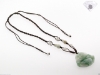 Moss & Snow Jade Buddha Handmade Macrame Cord Necklace