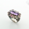 Sterling Silver  Designer Colors of Spinel Amethyst Ring