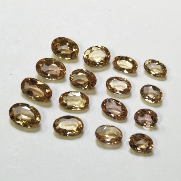 16pc. Mixed Oval Faceted Imperial Topaz Gemstone 10.15 ctw Lot