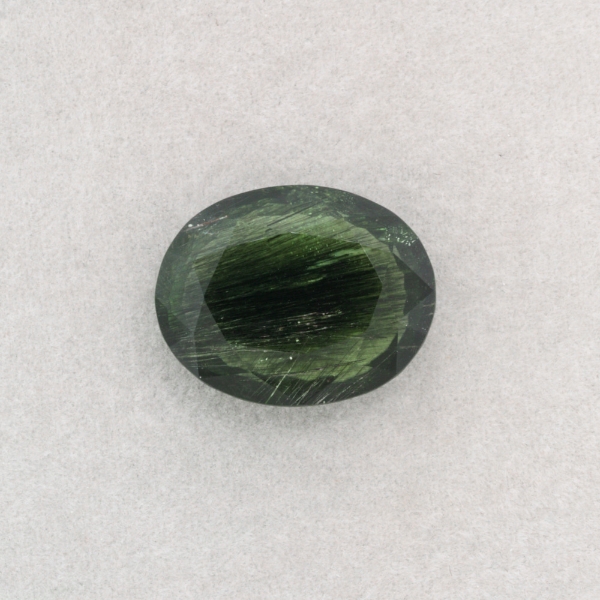 Tourmalated Peridot Gemstone 24.8ct. 21x16mm Oval 