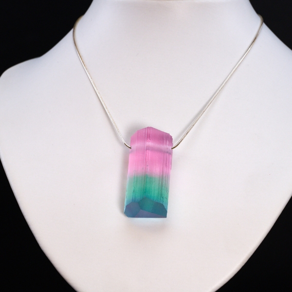 AMG Jeremy Sinkus Art Glass Tourmaline Crystal Pendant