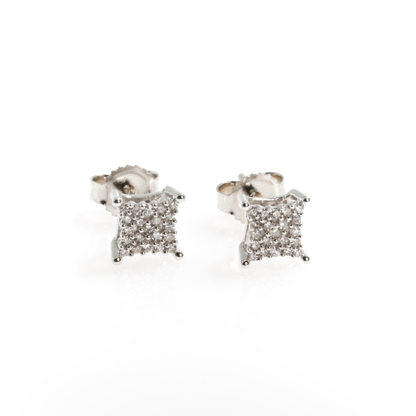 10KW Diamond Illusion Stud Earrings