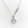 14Kt White Gold Diamond Petite Eternity Pendant with Chain