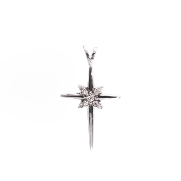 10KW Diamond Cross Pendant .25ctw J1208298P