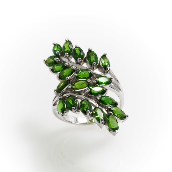 SS Chrome Diopside By-Pass Ring J1253048P