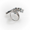 925 SS SKY BLUE, LONDON BLUE TOPAZ LUXURY WEAR NORTH SOUTH BY-PASS RING