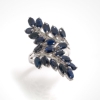 SS Blue Sapphire North South By-Pass Ring J1200952P 