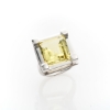 SS Lemon Citrine 15mm Square Cosmo Ring J1291098P