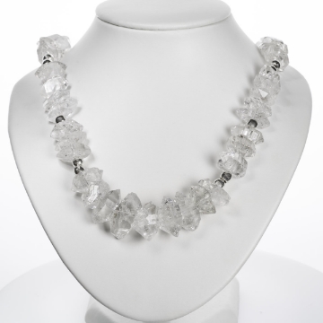 Show details for SS Graduated Herkimer Diamond 20in. Necklace SS Graduated Herkimer Diamond Necklace 20in J1169456P