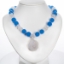 Show details for SS  Quartz Geode Blue Chalcedony Pendant 20in Necklace SS  Quartz Geode Blue Chalcedony Pendant Necklace 20in J1162010P