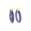 Lavender Jadeite Hoop Earrings ELEGANT HOOP EARRINGS