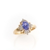 10KY Tanzanite Diamond Cluster Ring J1298499P