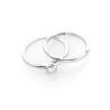 14KW Diamond Orange Blossom Solitaire Wedding Band Set 2.96gwt, 14k Gold, 3.25mm 0.12 cwt. Diamond, Size 6 U.S. 