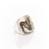 One of a Kind Rutile Crystal Acrylic Ring Size 9-3/4 US