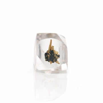 Show details for Clearance Rutile Crystal Ring  J1138293P-E One of a Kind Rutile Crystal Acrylic Ring Size 9 US