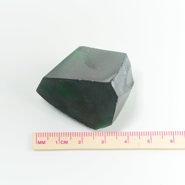 Nanosital Faceting Gem Rough 52.6gm 36x25x26mm Demantoid Green A-2092 sku GR1096P