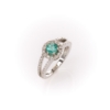 3.7g(est.), 14k White Gold, 5.15mm 0.55 ct. Emerald, Size 7 U.S.