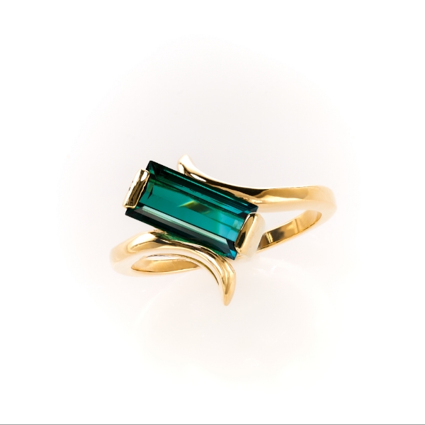 14Kt Yellow Gold Tourmaline ByPass Ring J1307603P, 3.5g(est.), 14k Yellow Gold, 9.9x5.1mm 1.2 ct. Tourmaline, Size 5.5 U.S.