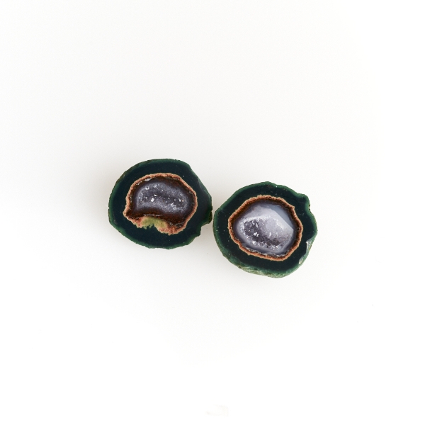 Picture of Petite Tabasco Geode 15-17mm Pair