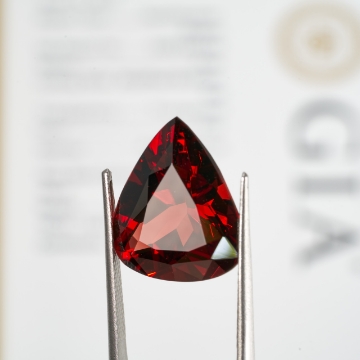 Show details for Red Pyrope Garnet Gemstone 10.99cts w/GIA report GIA Report Red Pyrope Garnet Faceted Pair Shape 10.99cts G1358354P