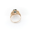 10k Yellow Gold London Blue Topaz Filigree Solitaire Ring 