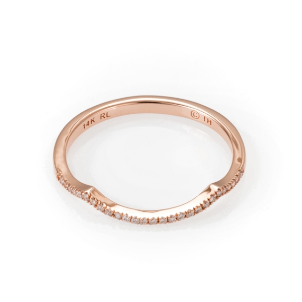 14k Rose Gold Diamond Stacking Band Ring J1324834P