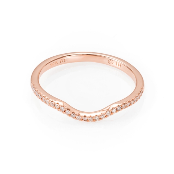 10k Rose Gold Diamond Stacking Band Ring J1325194P