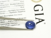 Synthetic Blue Sapphire Oval Cabochon Gemstone GIA Report