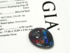 Australian Black Opal GIA Report Pear Shaped Cabochon Bead