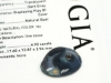 Australian Black Opal GIA Report Pear Shaped Cabochon Bead