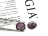 Natural Spinel Pinkish Purple Oval Faceted Gemstone Set GIA Report