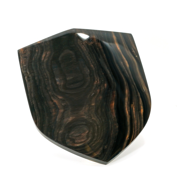 Natural Mahogany Obsidian Glass Butte Shield Cabochon