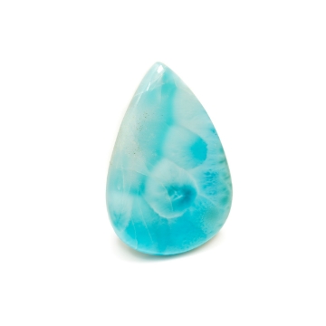 Show details for Larimar Pear Shape Cabochon 132.1ct CB1010687 Caribbean Sea Larimar Dominican Republic Pear Cabochon Rare Gemstone