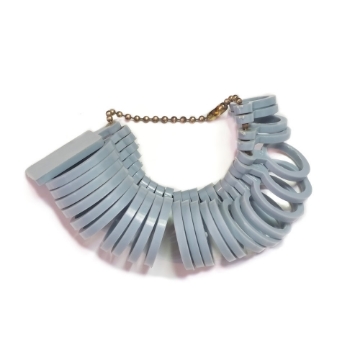 Show details for Plastic Finger Gauge Sizer1-13 PK Made In USA Plastic Finger Gauge Sizer 1-13 Half Size Increments