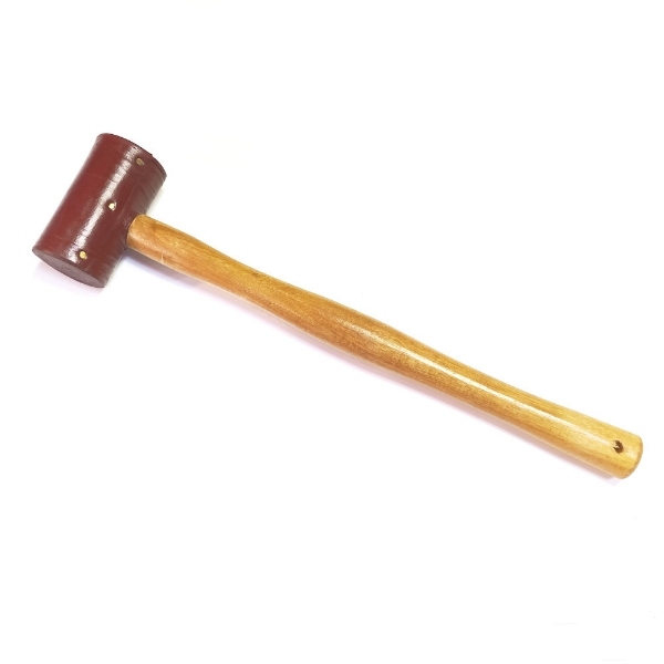 Rawhide Metal Forming Mallet 3x1.5 inch 12 inch handle 6oz head weight