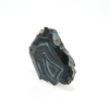 Banded Black Agate Flat Faceted Slab Drilled