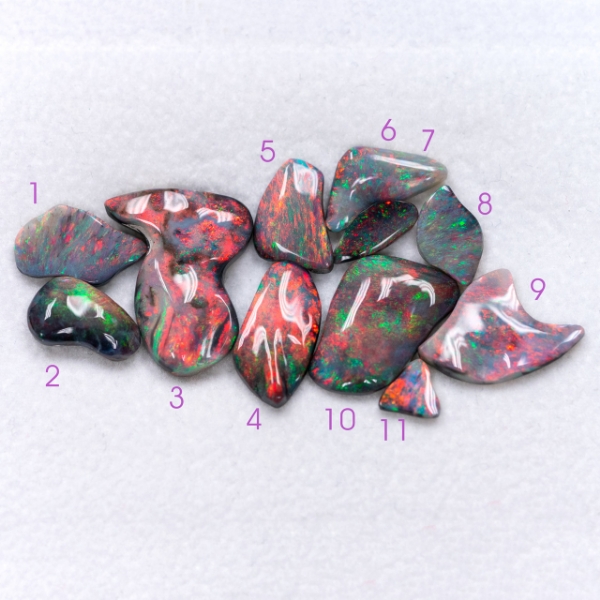 Lightning Ridge 11pc Designers Gemstone Set New South Wales Australia