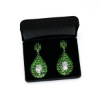 Sterling Silver Cubic Zirconia & Chrome Diopside Earrings J1342374P