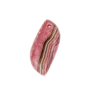 Show details for Rhodochrosite Fancy 23.34ct. Cabochon Drilled CB1013914 Rhodochrosite Fancy 23.34ct. Cabochon Drilled CB1013914 cabochons illustrating the banded pink colors that are characteristic of this mineral.