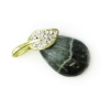 Picture of Clearance Seraphinite Crystal Metal Leaf Bail Pendant