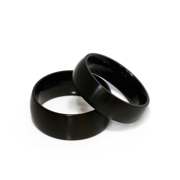 Picture of Stainless Steel Black Matte Band Rings Comfort Fit J1347966P