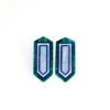 Intarsia Signed Number T17 Opal Inlay in Malachite Framed with Lapis Lazuli