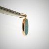 14k Yellow Gold Australian Opal Pendant Red Confetti