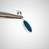 14K White Gold Australian Blue Green Opal Diamond Pendant J1227620P