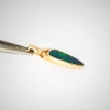 14k Yellow Gold Australian Blue Green Red Opal and Diamond Pendant