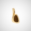 14K Yellow Gold Australian Opal Diamond Pear Shape Pendant Sku J1226010P Back View